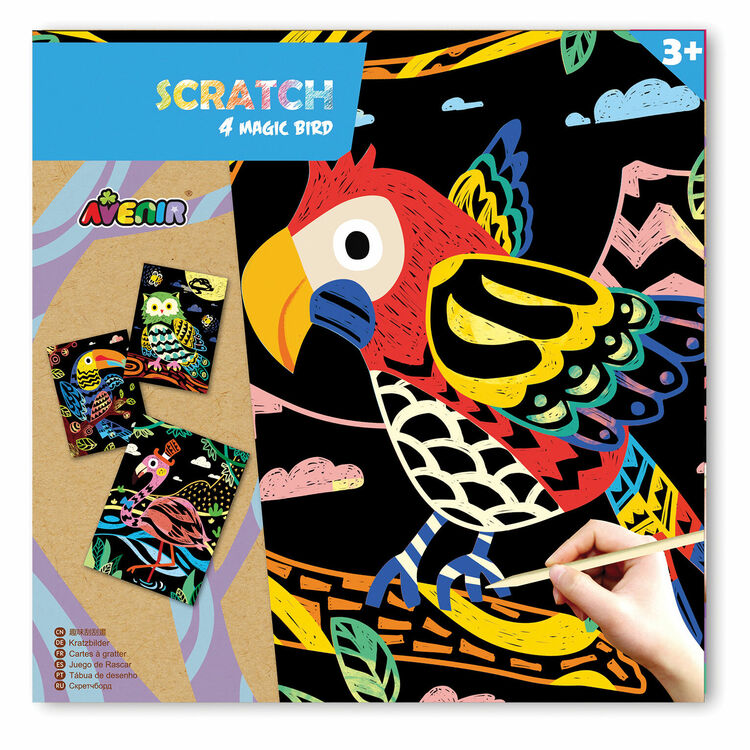 Avenir Scratch Art Set - Magic Birds