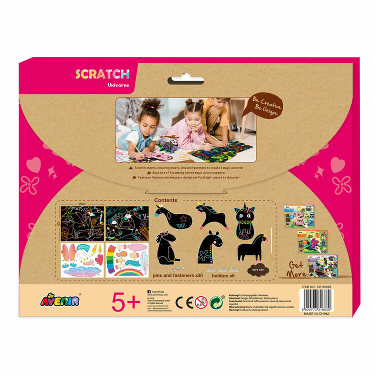 Avenir Scratch Jointed Puppet Kit - Unicorn