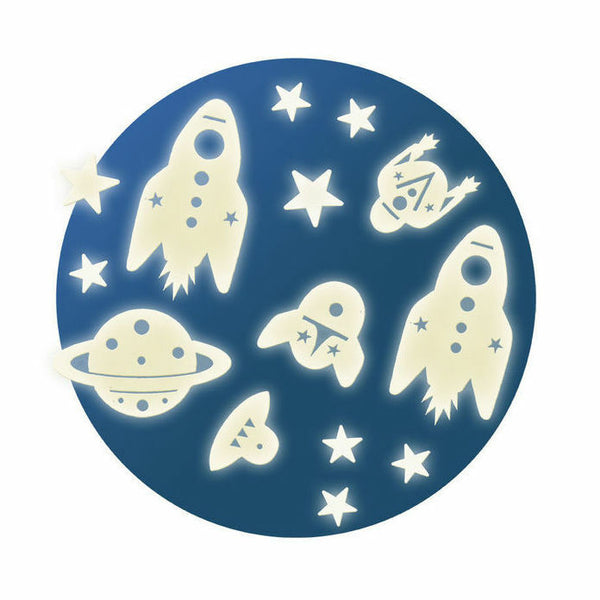 Djeco Glow in the Dark Stickers - Mission Space