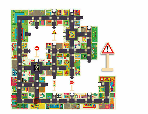 Djeco 24 Piece Giant Floor Puzzle - The City
