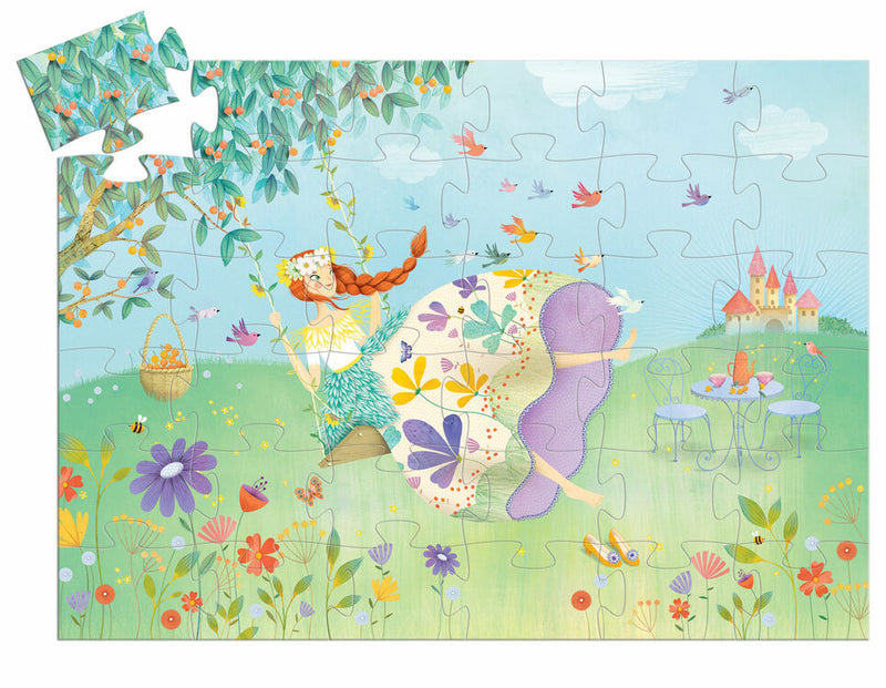 Djeco Silhouette Puzzle 36 Piece - Princess of Spring