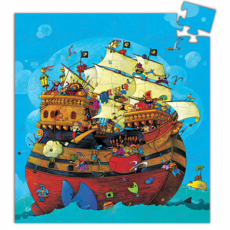 Djeco Silhouette Puzzle 54 Piece - Barbarossa’s Pirate Ship