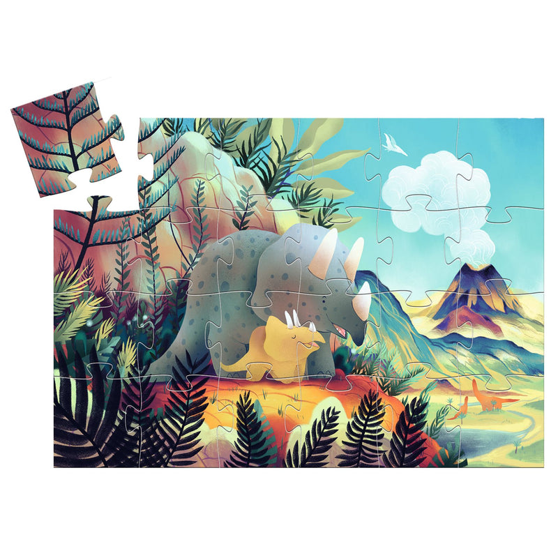 Djeco Silhouette Puzzle 24 Piece - Teo the Dinosaur