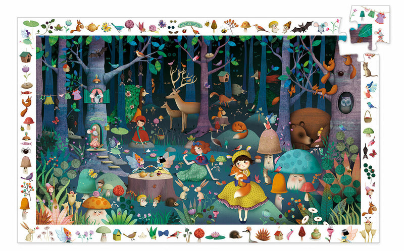 Djeco 100 Piece Observation Puzzle - Enchanted Forest