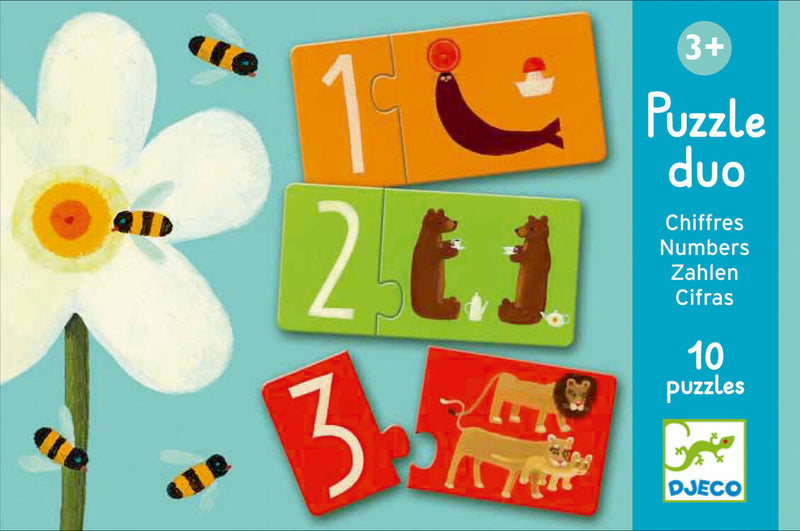 Djeco Animal Numbers Puzzle Duos