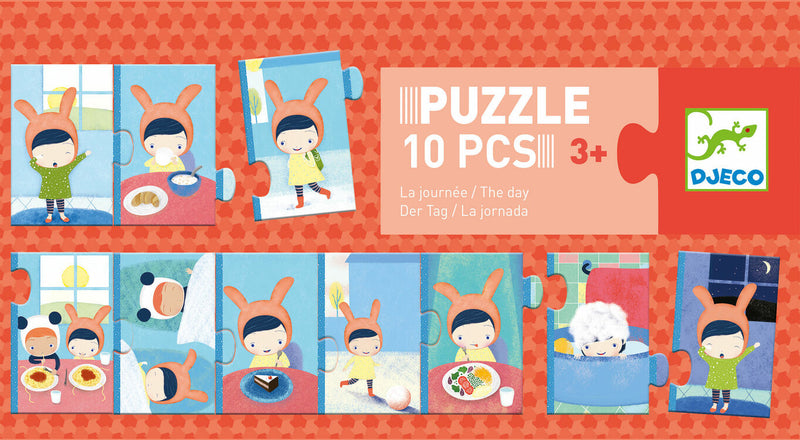 Djeco Routines Of The Day 10 Piece Long Puzzle