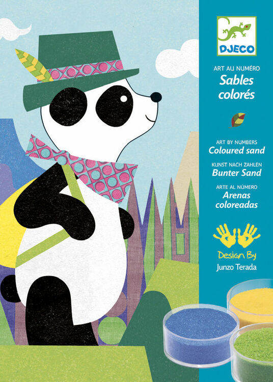 Djeco Coloured Sand - Panda and Friends