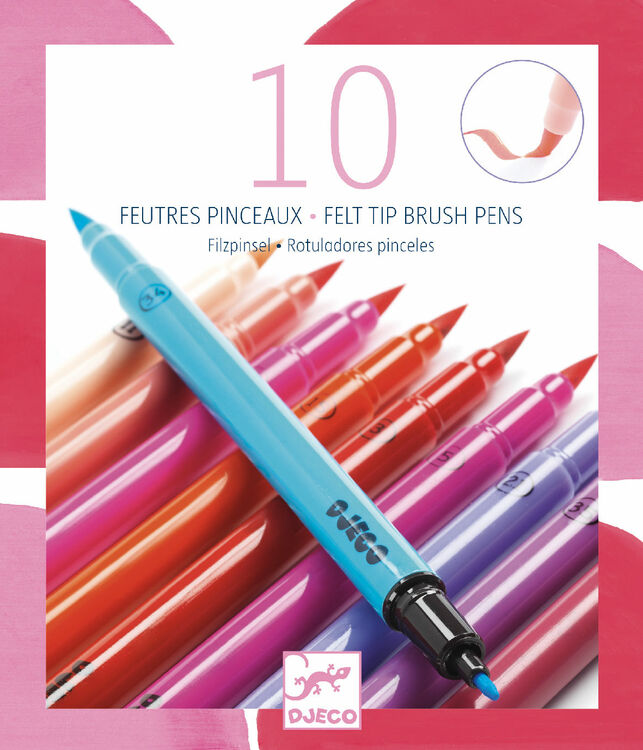 Djeco Double Ended Felt Tip Pens - Pack of 10