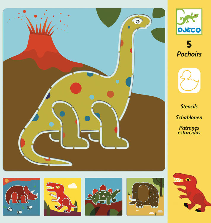 Djeco Stencil Set - Dinosaurs