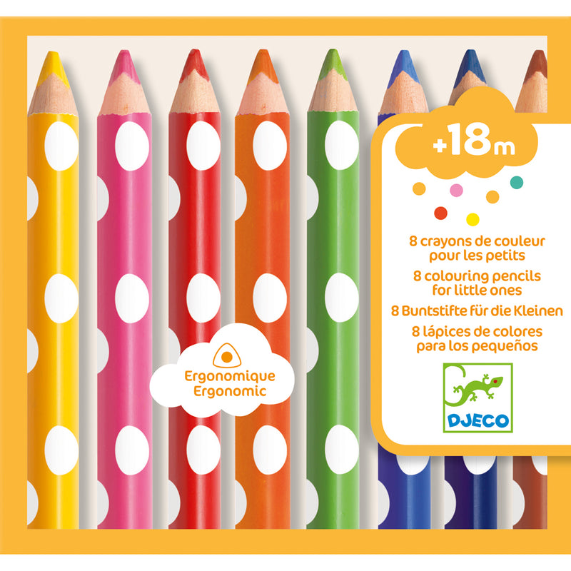 Djeco 8 Colouring Pencils for Younger Children