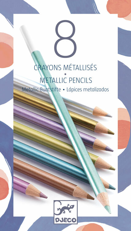 Djeco 8 Metallic Colour Pencils