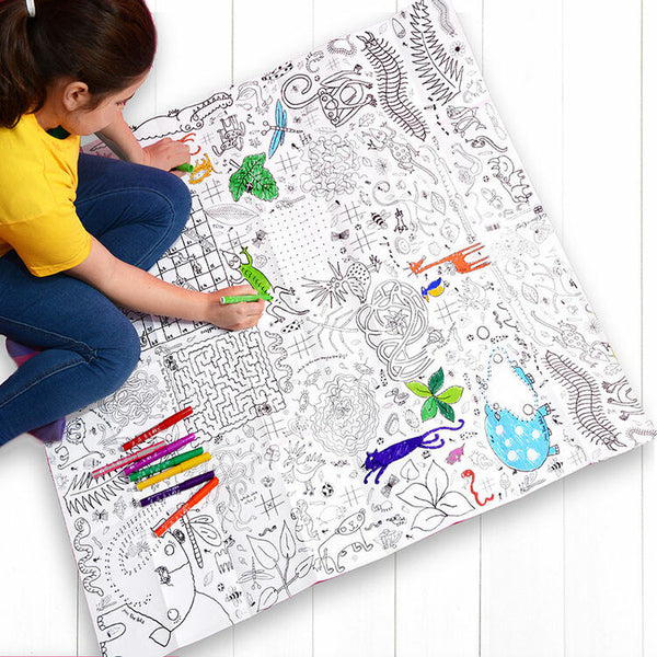 Eggnogg Colour In Giant Poster / Tablecloth - Puzzle Time