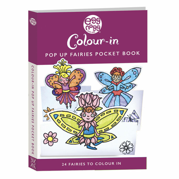 Eggnogg Colour In Card Book - Pop Up Fairies