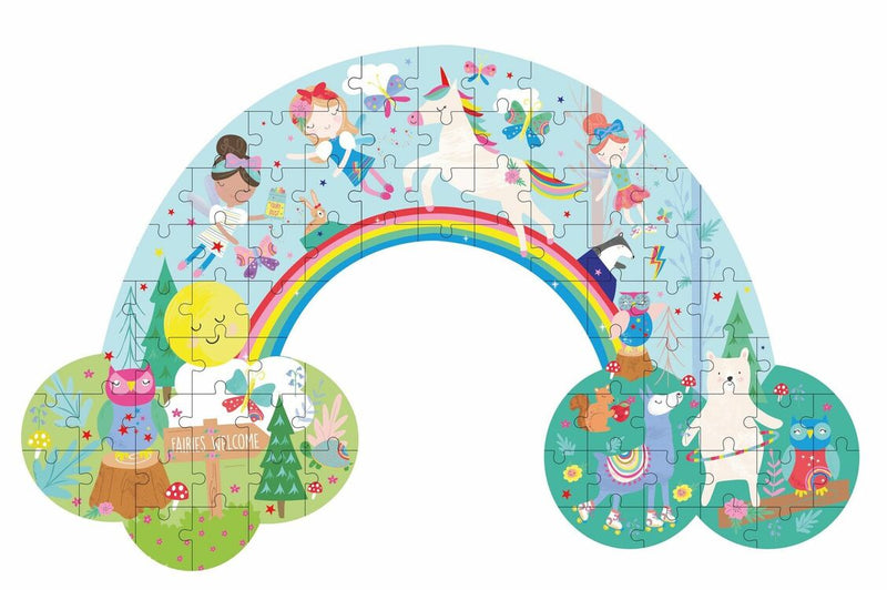 Floss & Rock 80 Piece Shaped Puzzle - Rainbow Fairy