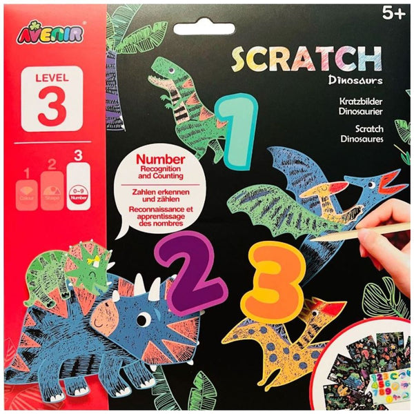 Avenir Scratch Favourite Dinosaur - Letters, Number Recognition and Counting