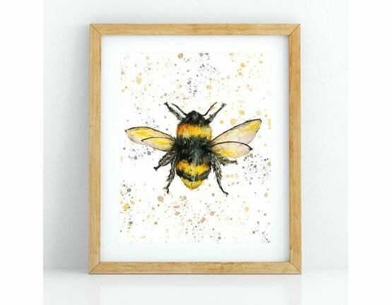 Wild child bumblebee watercolour art print (a4)