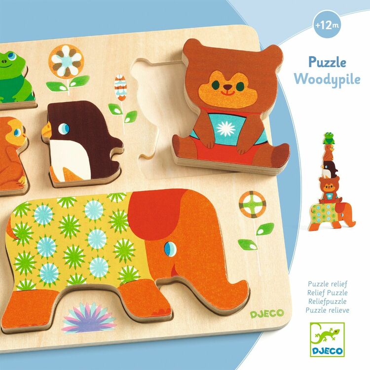 Djeco Relief Puzzle - Woodypile