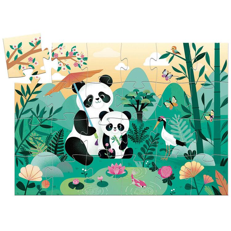 Djeco Silhouette Puzzle 24 Piece - Leo the Panda