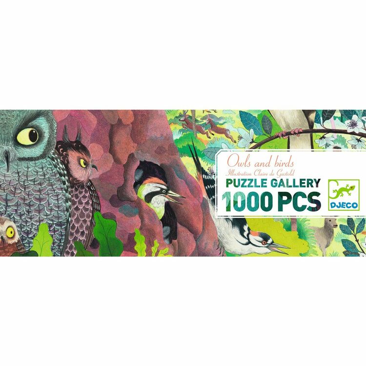 Djeco 1000 Piece Gallery Puzzle - Owls & Birds