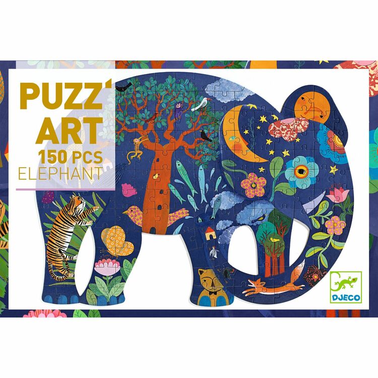 Djeco Puzzart 150 Piece Puzzle - Elephant