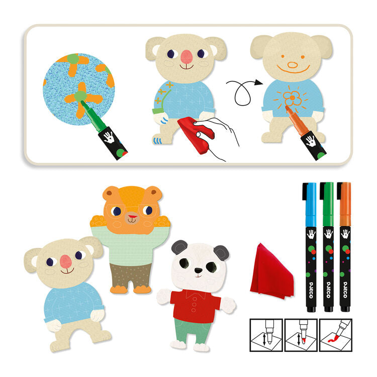 Djeco Cuties Chalkboards Colouring Set