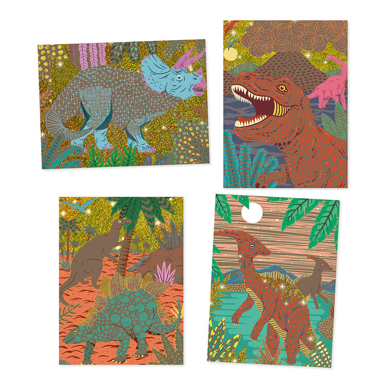 Djeco Scratch Cards - When Dinosaurs Reigned