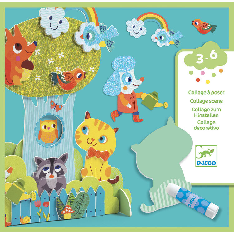 Djeco Collage for Little Ones – Garden Pals
