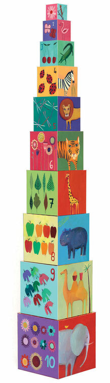 Djeco Nature and Animal Stacking Cubes
