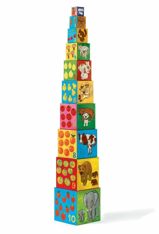 Djeco Stacking Cubes - My Animal Friends