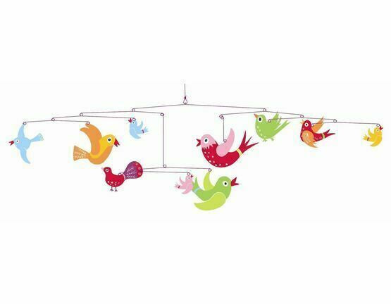 Djeco Baby Mobile - Colourful Flight of Fancy