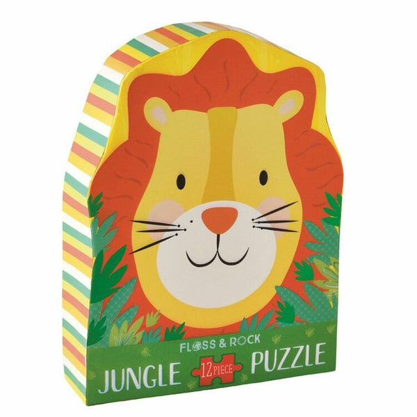 Floss & Rock 12 Piece Lion Jungle Shaped Jigsaw Puzzle