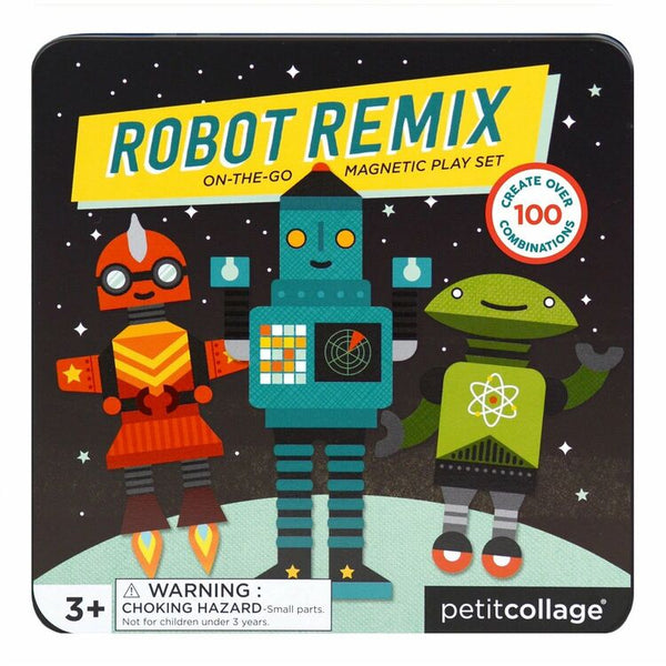 Petit Collage Robot Remix On The Go Magnetic Play Set