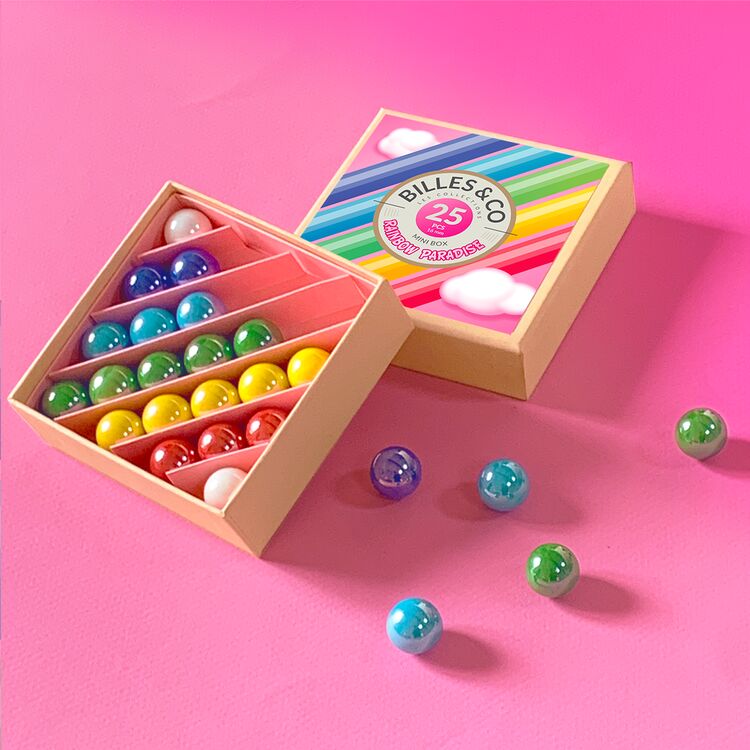 Billes & Co Rainbow Paradise Marbles - Box of 25