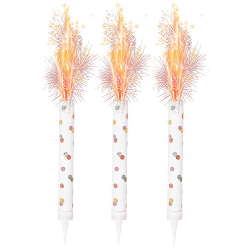 Rose Gold Glitz Ice Fountain Cake Sparklers (Pack of 3)