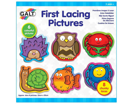 galt toys animal pictures first lacing kit