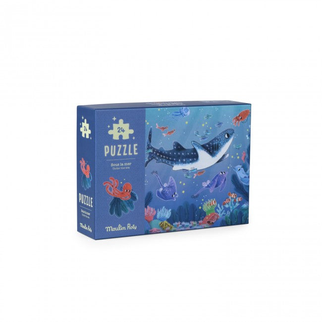 Moulin Roty 24 Piece Under the Sea Glow in the Dark Puzzle