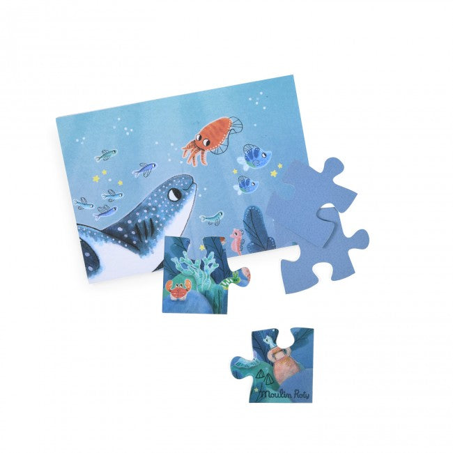 Moulin Roty 24 Piece Under the Sea Glow in the Dark Puzzle