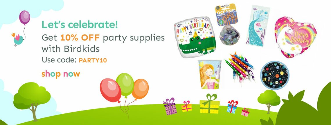 Let's Celebrate! Get 10% OFF Party Supplies at Birdkids