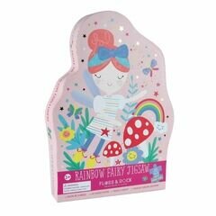 Floss & Rock 20 Piece Fairy Shaped Jigsaw Puzzle - Rainbow Fairy