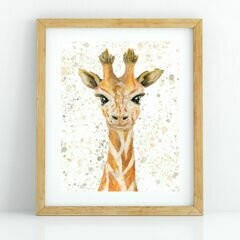 Giraffe Watercolour Art Print (A4)