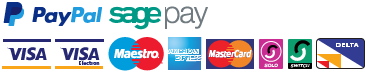 Safe and secure payment with Paypal, Sagepay